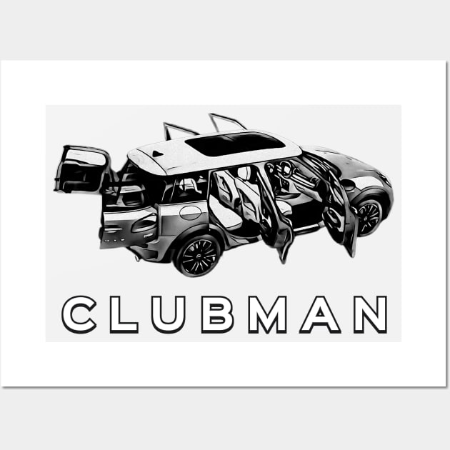 MINI Cooper Clubman Version 1 Wall Art by CarTeeExclusives